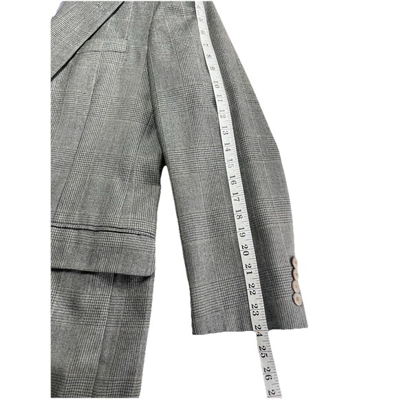 H. Freeman & Son Glen Plaid Black Gray Blazer Jacket Men 40R Wool Sport Coat - Picture 11 of 12